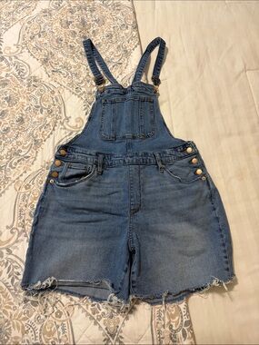 Universal Thread Light Blue Denim Short Overalls